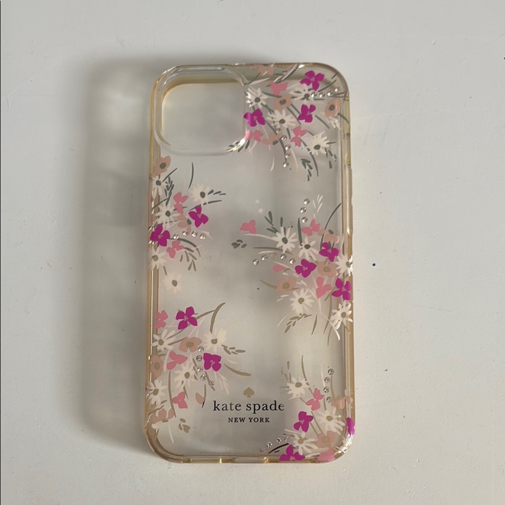 kate spade Floral iPhone Case - Pink and Gold